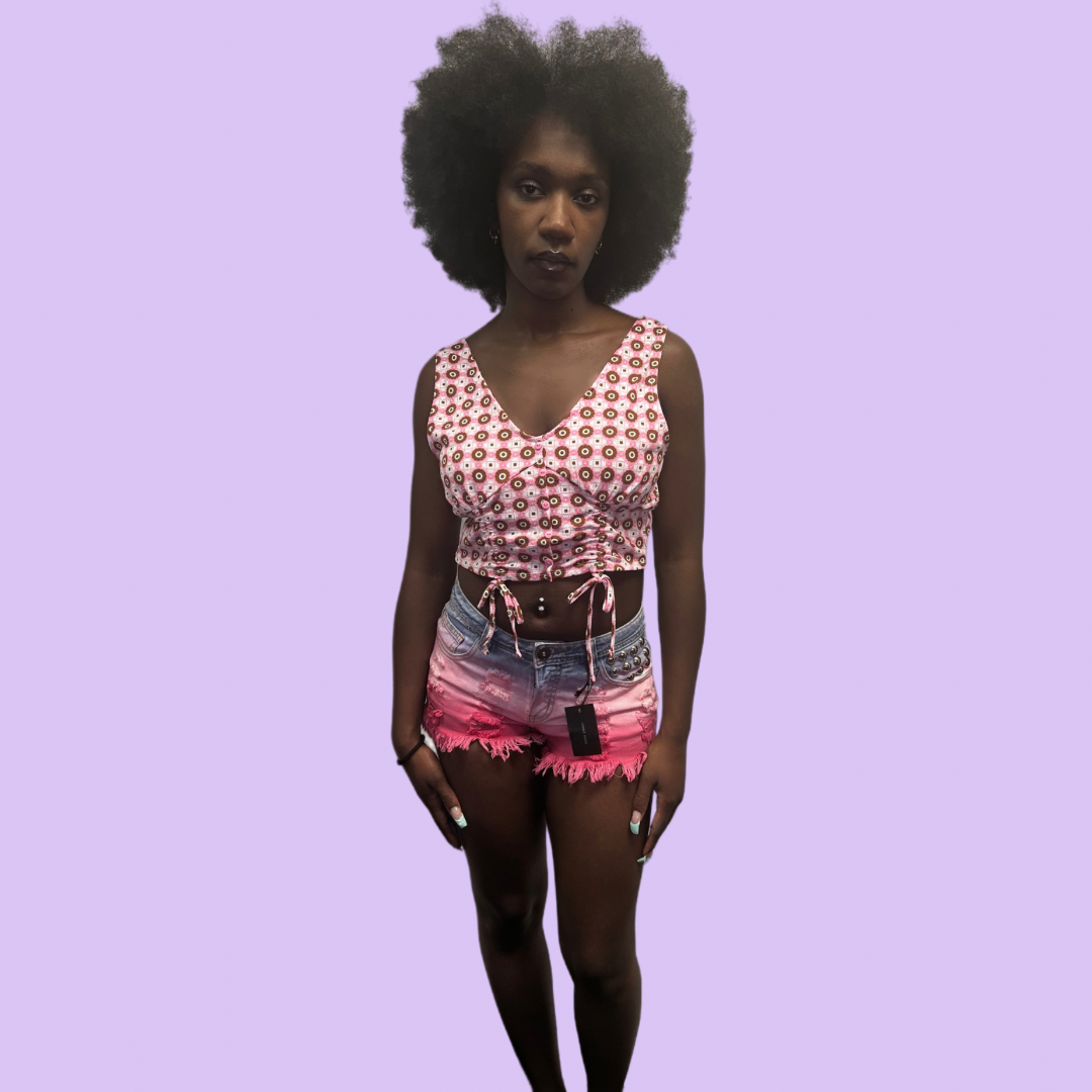 Pink Ruched Top