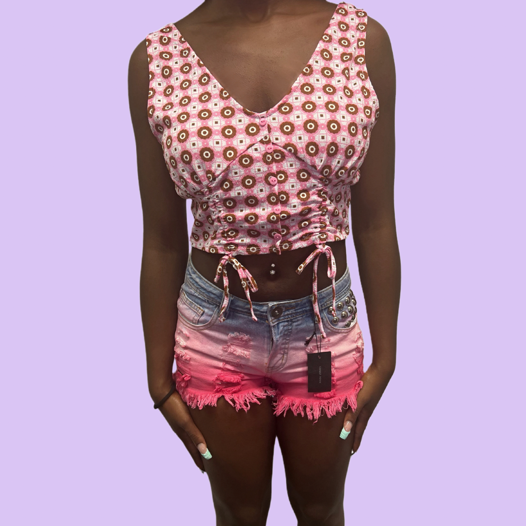 Pink Ruched Top