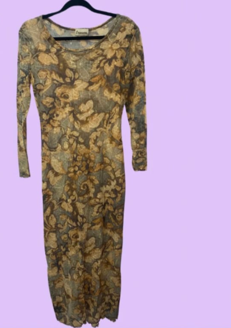 Brown Floral Dress