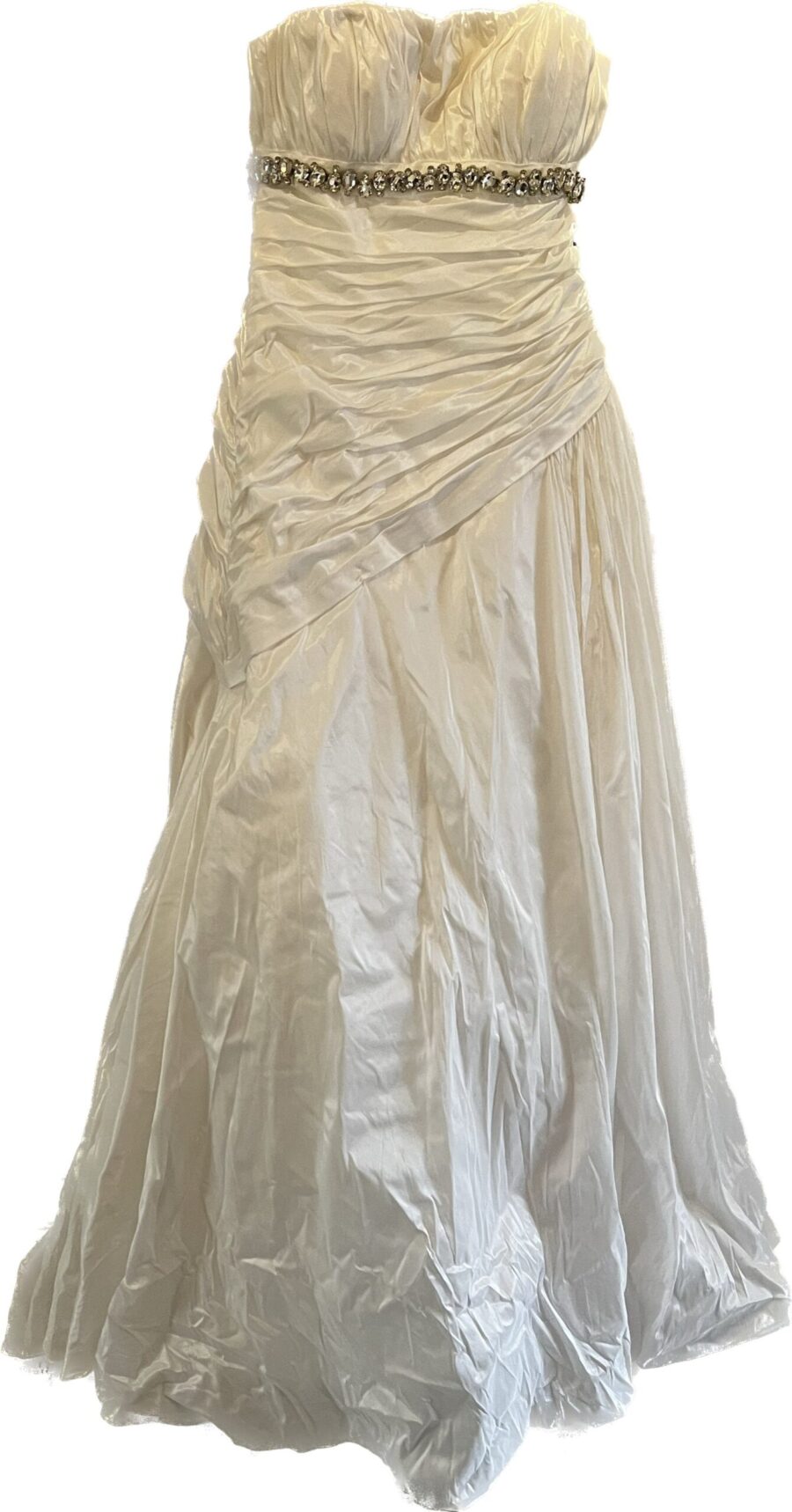 White Rhinestone Wedding Gown