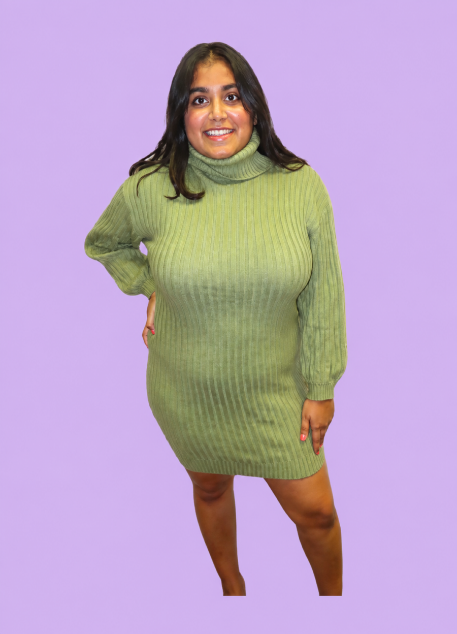 Green Sweater Dress