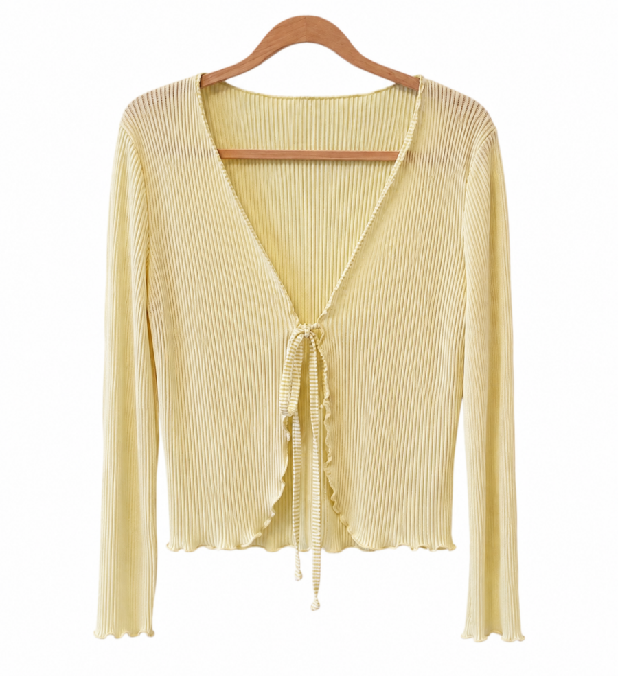 Yellow Cardigan Sweater